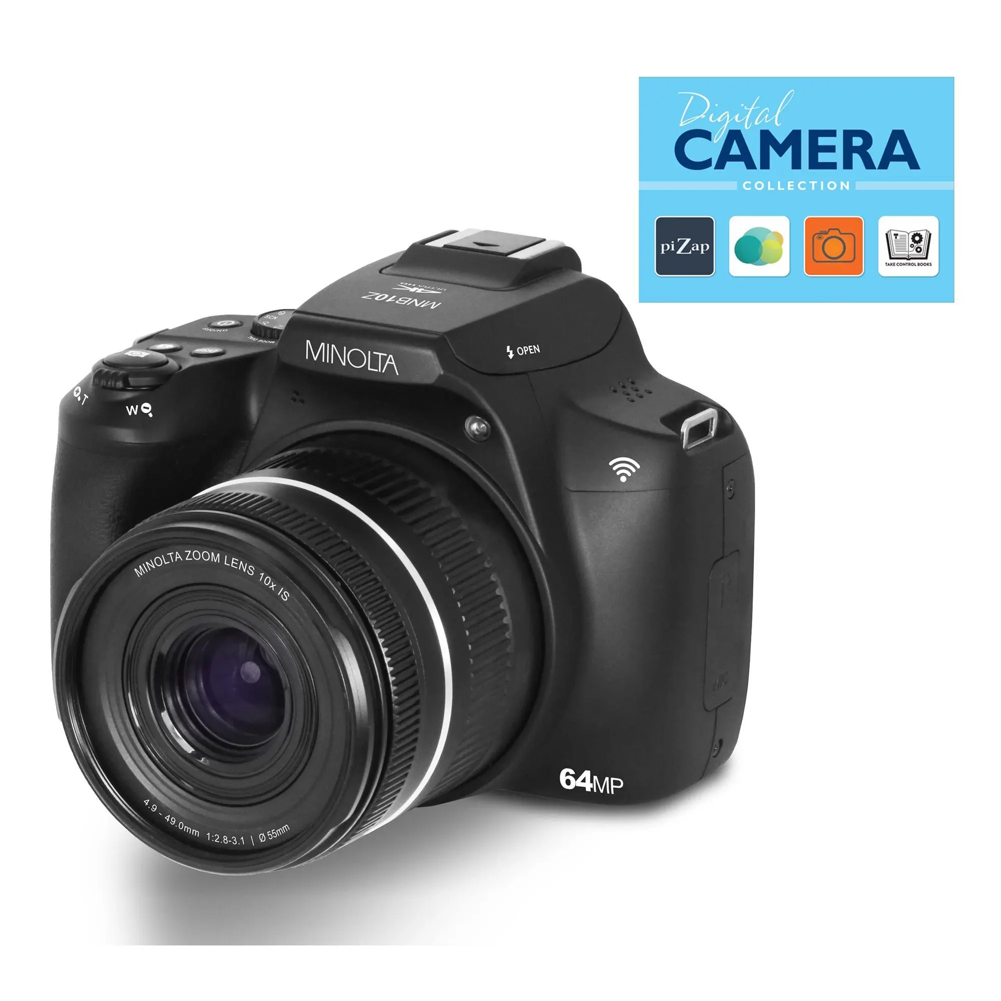 Minolta MNB10Z 10X Optical Zoom & 4K HD SLR Camera w/ Accessories Minolta MNB10Z 10X Optical Zoom & 4K HD SLR Camera w/ Accessories