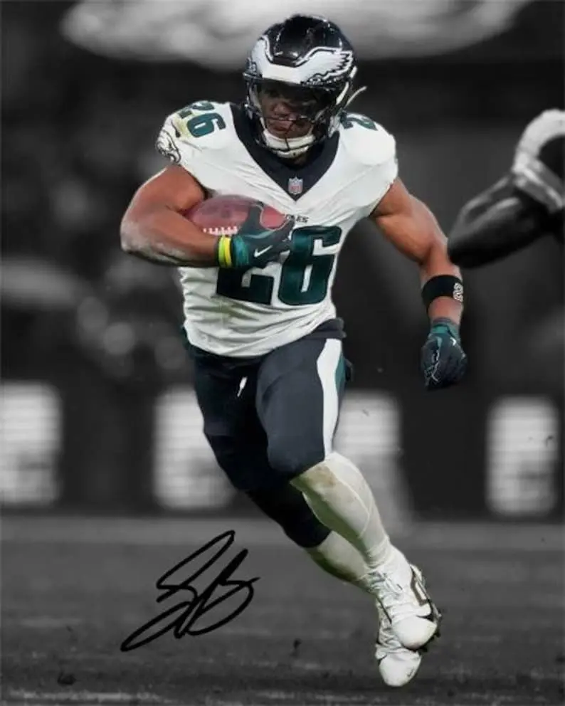 Saquon Barkley Signed Photo Autograph Poster Print Unframe Art Home Decor