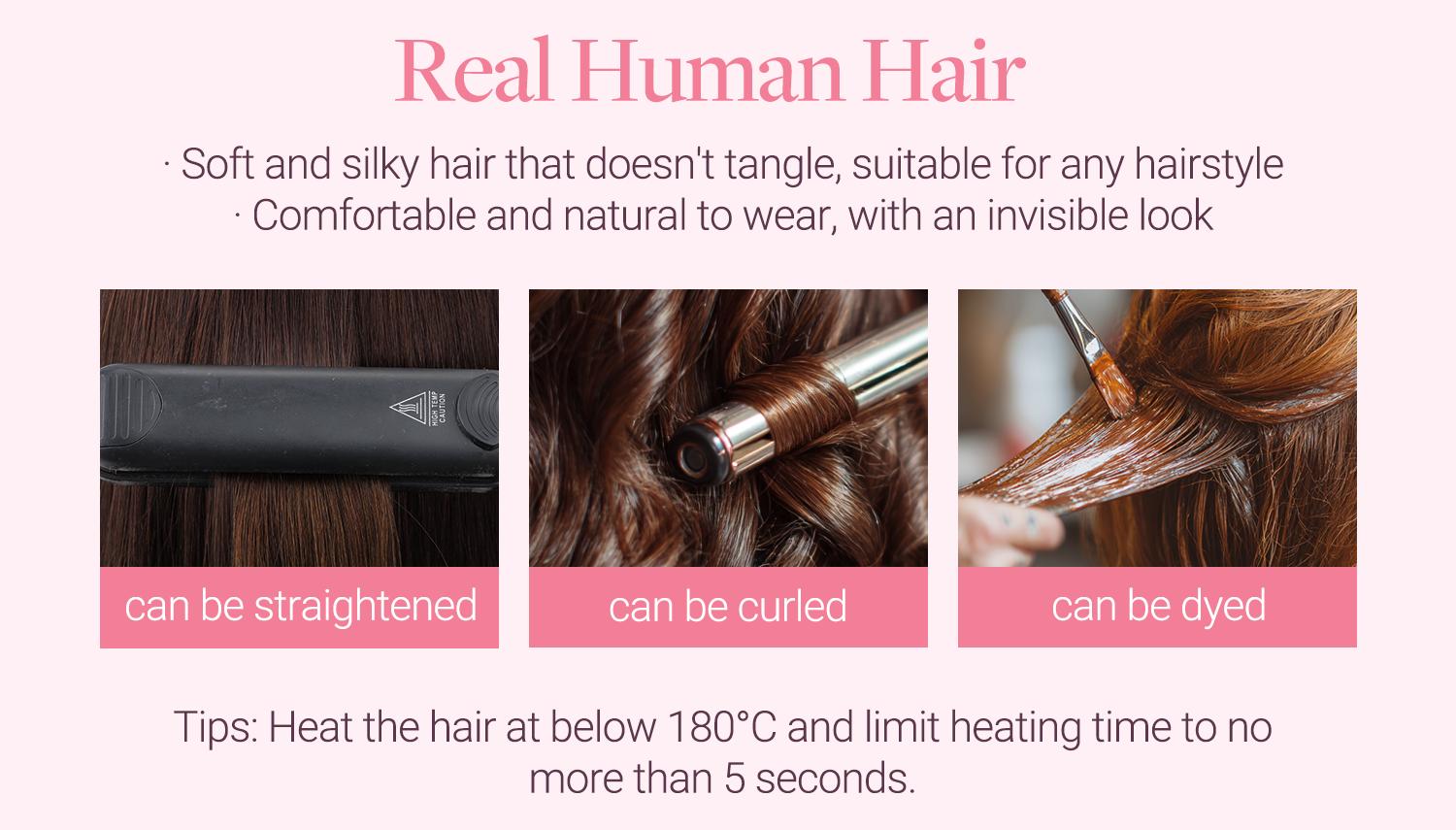 GOO GOO Scalp Hair Fill-Ins Clip-in Short Hair Extensions Real Human Hair, Thinning Hair Fill-Ins Natural Look Volumizer for Women