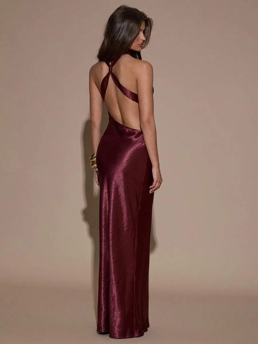 yellow satin prom dress Customized Prom Dress Elegant Yellow Satin Prom Dress High Slit Evenin –  CHUMUSE