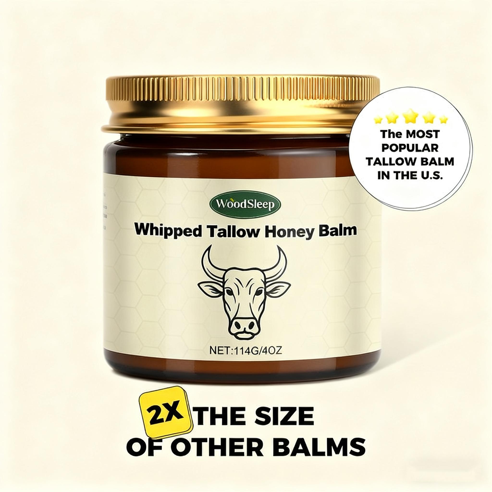 3-Piece set Whipped Tallow Honey Balm - 12 Oz,Moisturizing Cream for Soft, Smooth Skin - Handmade All-Natural Moisturizer-Handmade ChristmasSpecial Offer Package Body Care Gentle