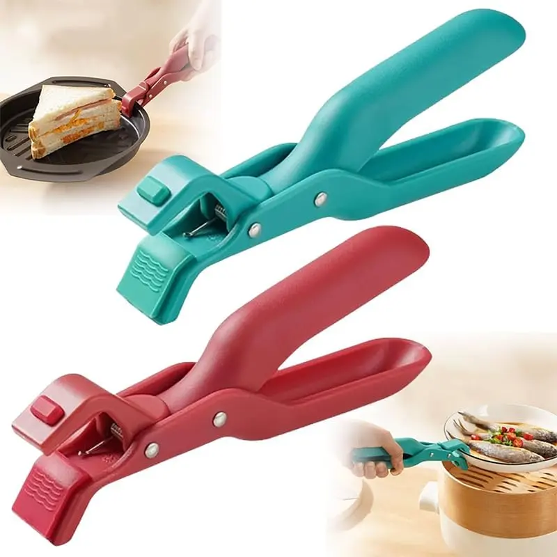 Hot Plate Gripper Set (2 Pack), Non-Slip Heat-Resistant Holder Clip