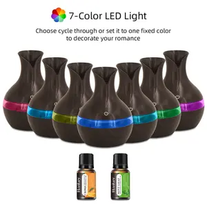 300ml Mini Humidifier & Essential Oil Diffuser USB Powered for Relaxing Mist at Home Work 2 Oils Included Whisper Quiet Operation Multi Space Ready