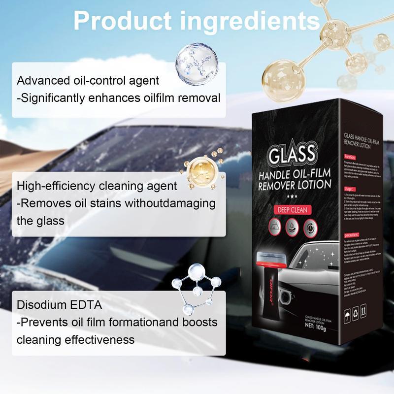 Automotive Handheld Oil Flmr Cream,Glass DecontaminationWithoutTraces,Window Oil Film Cleaning,FastCleaning, CompactAnd Easy To Cary-100g Degreaser Cleaner