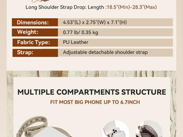 BOSTANTEN Cell Phone Purse Small Crossbody Bags for Women Leather Handbags Phone Wallet with Card Slots Adjustable Strap