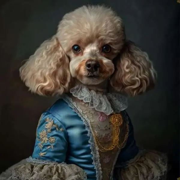 Pet Portraits Custom Dog Cat Pet in Funny Royal Renaissance Style King Queen General Admiral Gentelmen, Personalized Poster Canvas from Photo brush print for Gift and Memorialize Home Decor 093