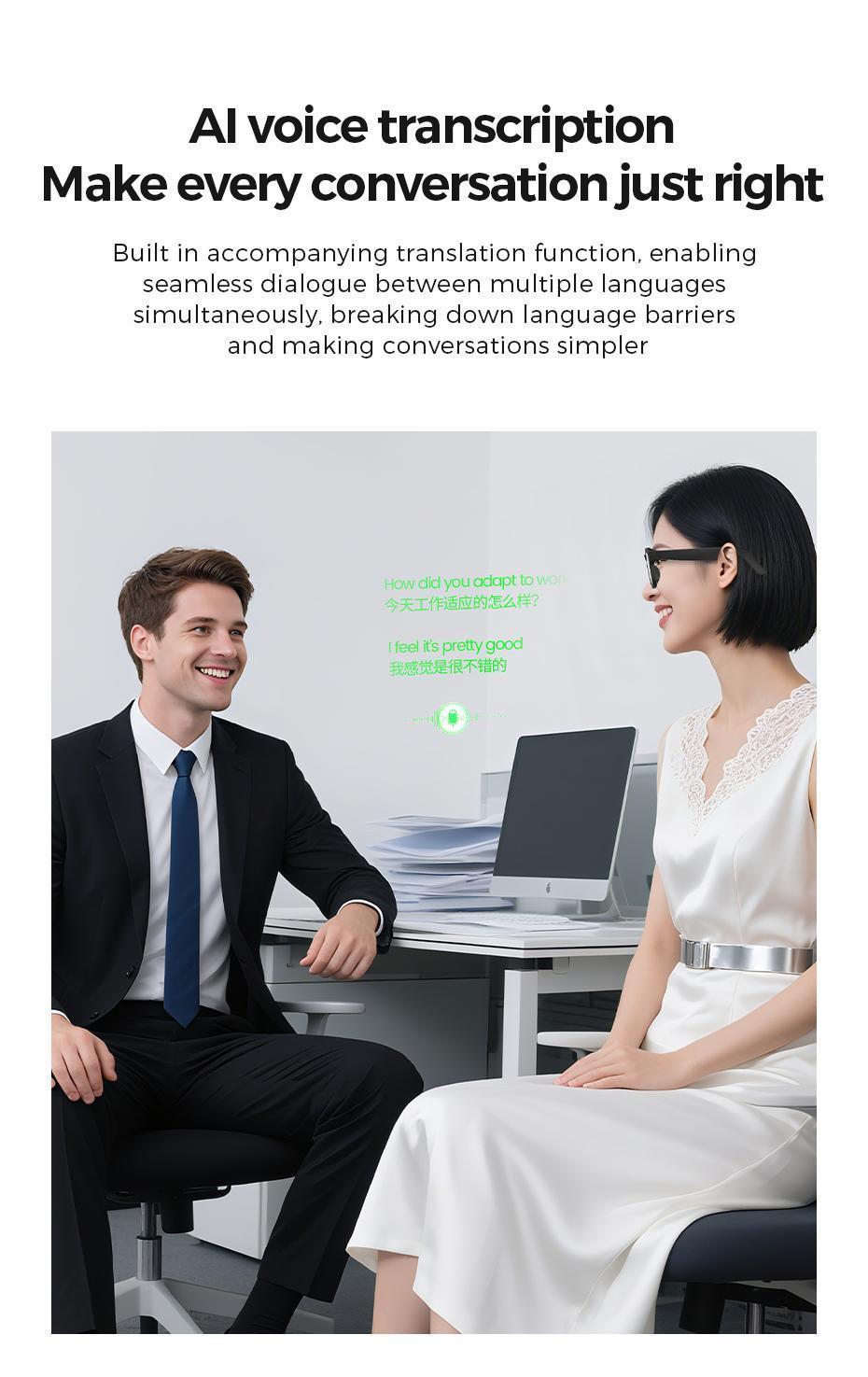 【Ivision6】 AI Smart Glasses with 800W HD Camera OpenAI Recognition, 1080P Anti-Shake Video, Real-Time Translation & Long Battery Life – Ideal for Travel, Meetings & Outdoor, Hands-Free Freedom, Innovative Tech Gift for Holidays & Special Moments Wearable