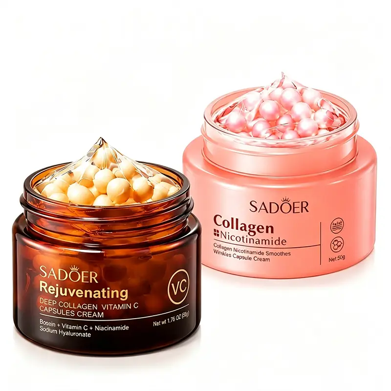 Korean Skincare Mix & Match Boba Cream Set - Daily TikTok Viral Capsule Creams for Uneven Skin Tone, Glow, Hydration, K-Beauty Repair, Holiday Gift