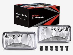 Nilight Fog Lights Assembly Compatible with 2007 2008 2009 2010 2011 2012 2013 2014 2015 Chevrolet Silverado Avalanche Tahoe Suburban GMC Sierra Yukon Cadillac Escalade Clear Lens