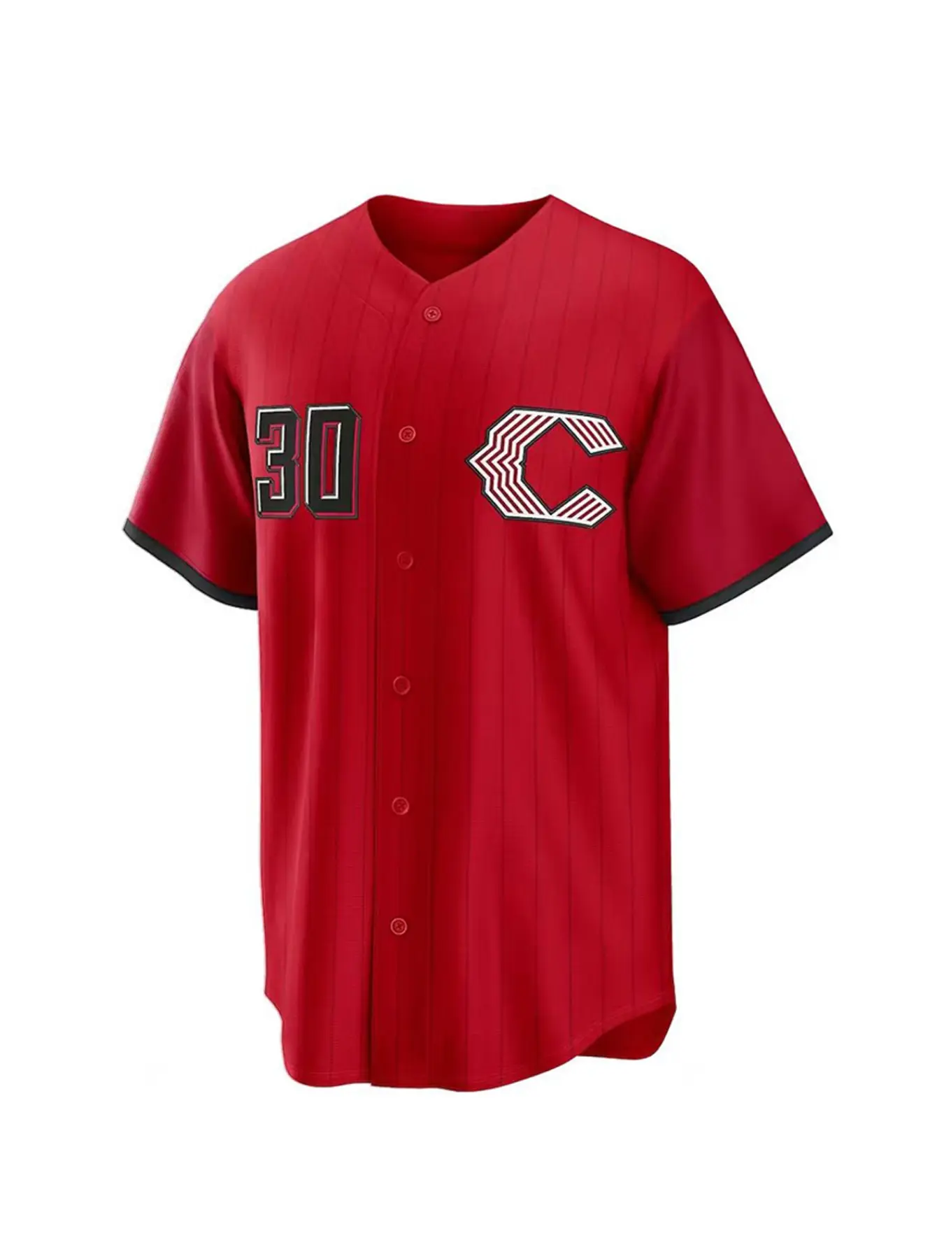 Men's Baseball Jersey 30 Vintage Embroidered Casual Training T-Shirt, Jersey Top, Sports Style Jersey, Sporty V-Neck Short Sleeve, All Seasons Loose-Fit Long Clothing, Sportswear, Sports Tops