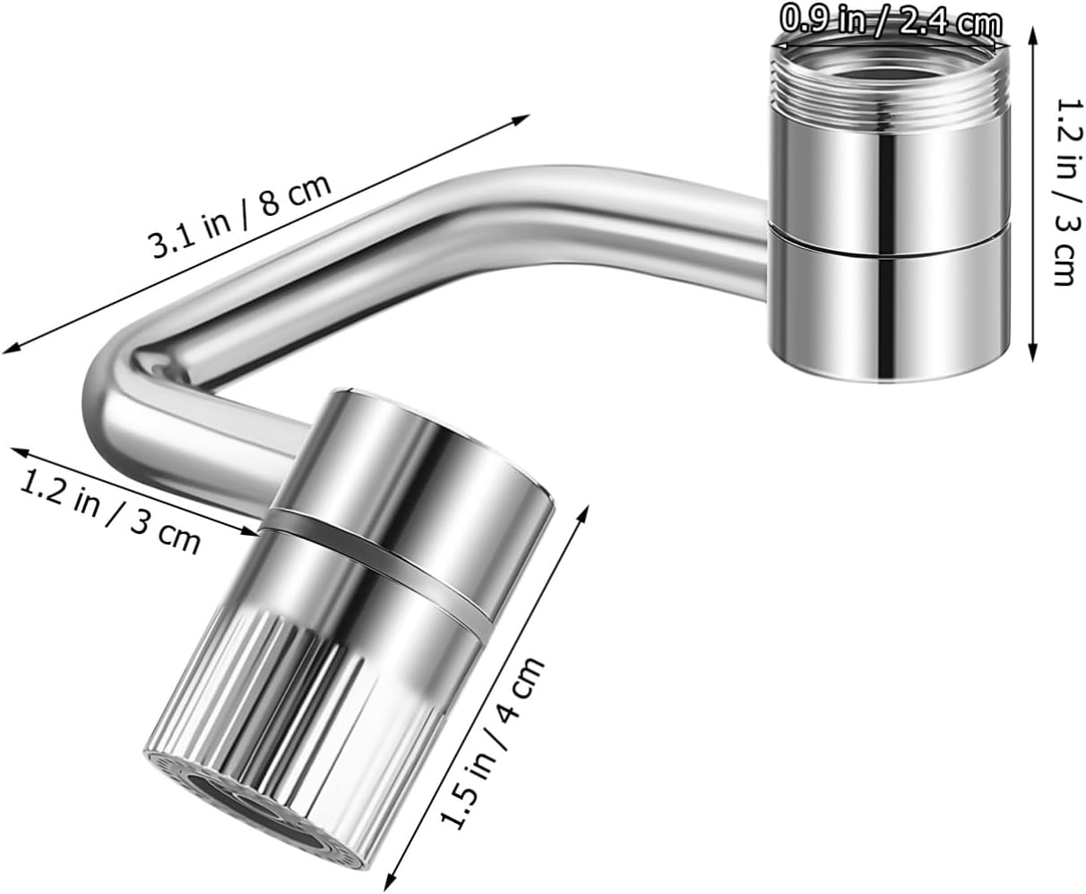CityDry-Rotatable Faucet Aerator Extension - for Effortless, All-Angle Control, Rotating Swivel Faucet Aerator Extender, Kitchen Bathroom Sink Faucets Sprayer Attachment with 2 Mode Splash(1PC)