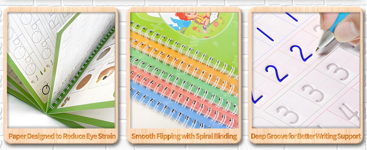 Reusable Handwriting Practice Copybook Set with 5 Handwriting Practice Books,2 Pen, 10 Pen Refills & 1 Pen Grip, School & Educational Supplies,Learning Handwriting Practice Workbooks for Kids,SuitableFor Birthday、christmas、Halloween and Thanksgiving gifts Reusable Handwriting Practice Copybook Set with 5 Handwriting Practice Books,2 Pen, 10 Pen Refills & 1 Pen Grip, School & Educational Supplies,Learning Handwriting Practice Workbooks for Kids,SuitableFor Birthday、christmas、Halloween and Thanksgiving gifts