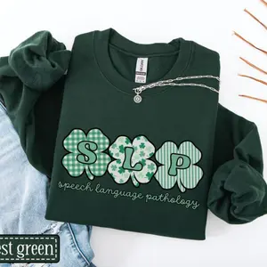 Speech Language Pathology St. Patrick's Day Sweatshirt • SLP St. Patty's Day Sweater • Speech Language Pathologist Crewneck • SLP Gifts