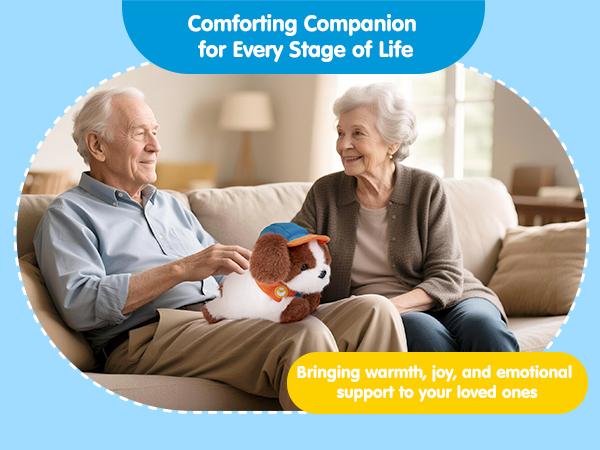 hahaland Interactive Plush Robot Puppy Toy for Kids Voice-Controlled Talking Dog with 12 Commands Singing Dancing Emotional Support Pet Gift for Boys Girls Ages 3+ Cute Valentine's Day Easter Gift for Kids