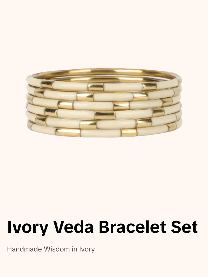 Ivory Veda Bangles - Set of 6