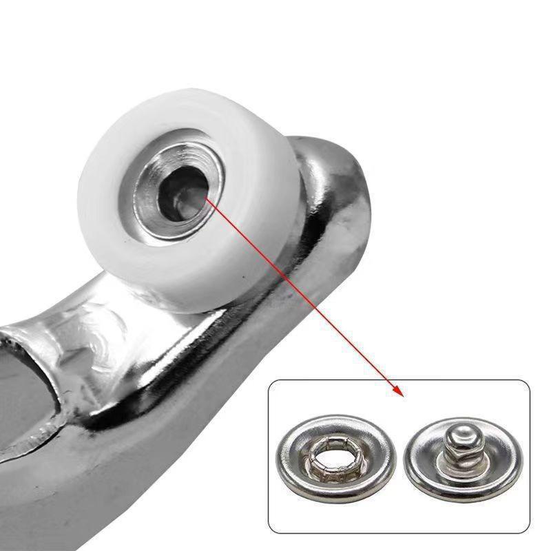 Including 100pcs Invisible Colored Metal Buckle & 1 Count Manual Pressure Pliers,Household Sewing Accessories for DIY Handicraft Clothing & Hat,Buttons & Pliers Tool Kit,Seamless Stitching Sewing Kit Tools,Sewing Supplies Crafts