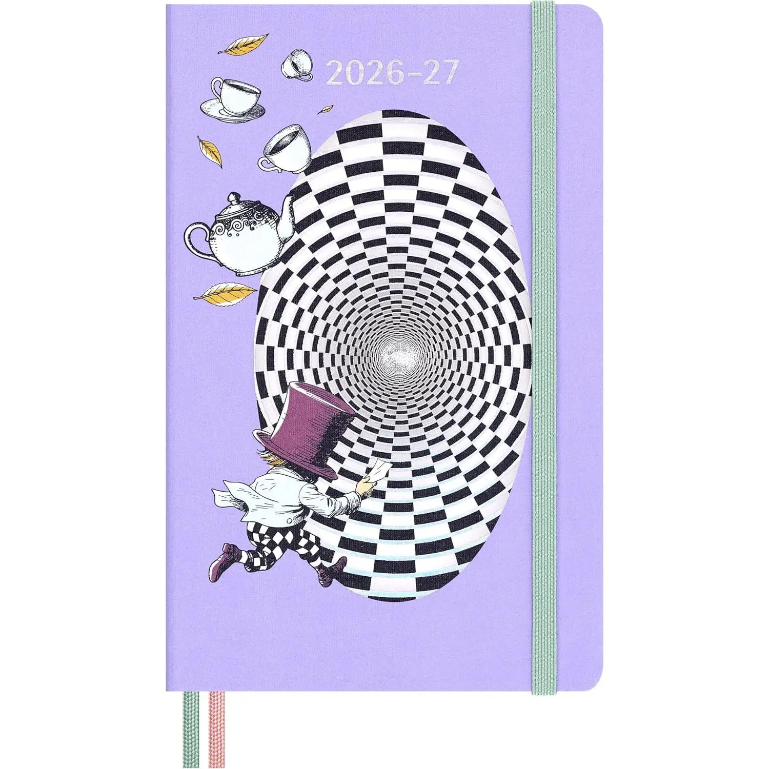 Limited Edition Alice’s Adventures in Wonderland 2026–2027 Weekly Planner, 18 Month (Jul 2026–Dec 2027), Hard Cover, Large (5" x 8.25"), The Mad Hatter Design, 208 Pages