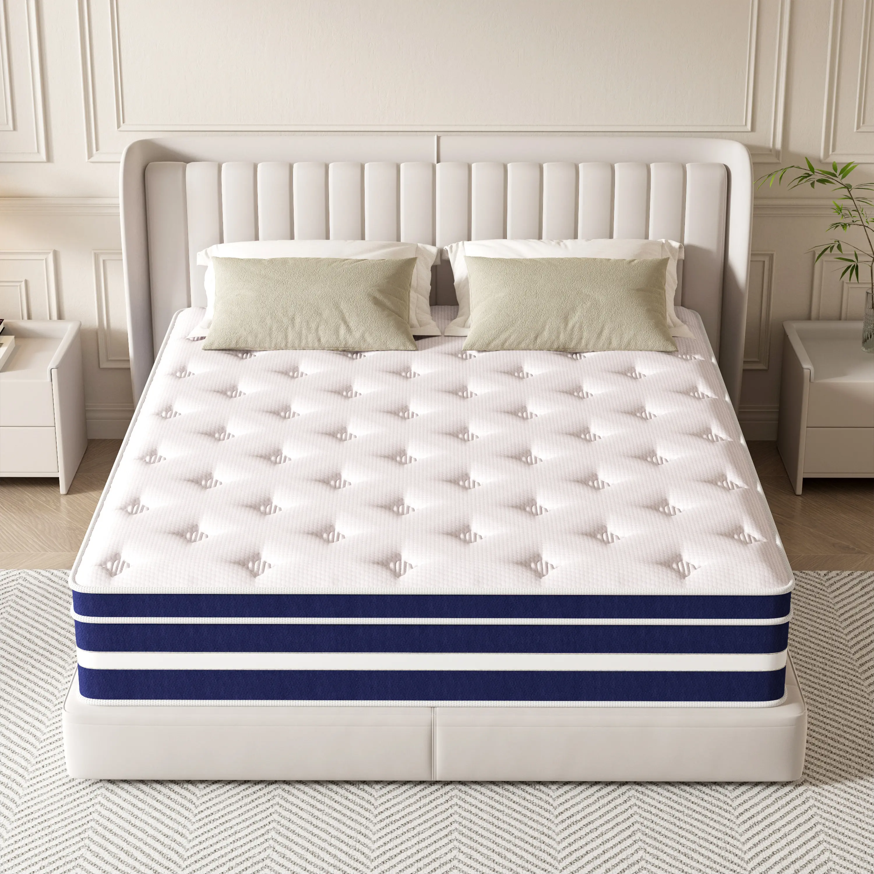 FVBEAYA 10/12/14 Twin Full Queen King Memory Foam Mattress,  Independent Spring Memory Mattress,Ultra Firm Tight Top Innerspring Mattress,pressure relief,Suitable for Master Bedrooms and Guest Rooms.,dorm essentials,home decor