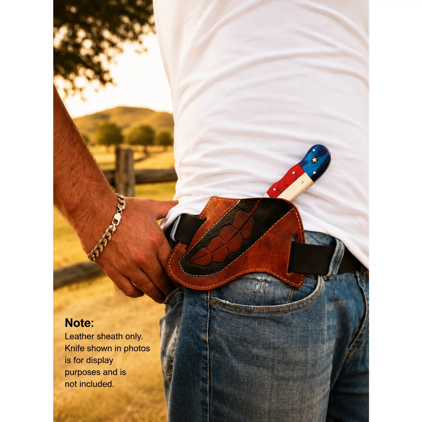 Handmade Genuine Leather Fixed Blade Knife Sheath – 7 Inch Universal Belt Sheath Survival Tool Heavy Duty