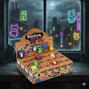 Football Accessories Game-2026 New 24 pcs Cute Little Monster Plushie Blind Box Set, Ugly Cuteness Contrast Design, Unique Teeth and Eyes, Perfect for Collectors