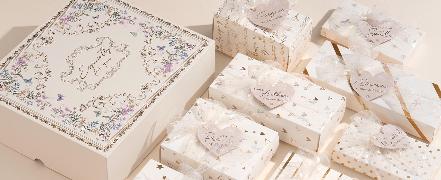 MAYICIVO Easter Gifts for Teen & Tween Girls Trendy Makeup Gift Set with Positive Affirmation Cards – 10 Individually Wrapped Beauty Gifts with Empowering Challenges, Motivational Birthday Gift Basket