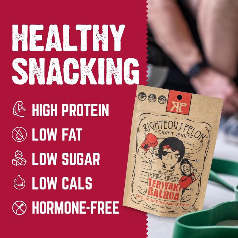 Righteous Felon Beef Jerky & Meat Sticks Variety Pack | Gluten Free Snack Packs for Adults | High Protein, Keto, Low Sugar | Made with Premium Meats | Valentines Day Gifts for Men | 11 Pack Sampler