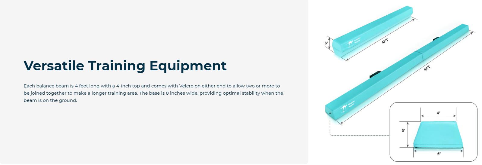 KANGAROO HOPPERS Kids 8FT Gymnastics Balance Beam - Pink, Sturdy Construction, Safe Landings, Easy Setup, Indoor/Outdoor Use, Supplier Warranty Included