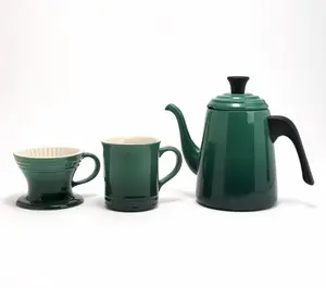 Le Creuset Pour-Over Gooseneck Kettle w/ Cone & Mug Set