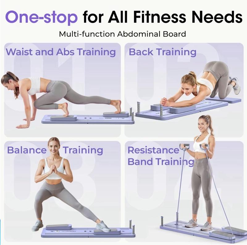 2025 Home Pilates Board - Nieuwe Multifunctionele Full Body Workout Pilates Trainer Board | Automatisch Rebound Abdominaal Board|Pilates Board voor Fitness|Core Kracht en Buiktraining voor Mannen en 2025 Home Pilates Board - Nieuwe Multifunctionele Full Body Workout Pilates Trainer Board | Automatisch Rebound Abdominaal Board|Pilates Board voor Fitness|Core Kracht en Buiktraining voor Mannen en