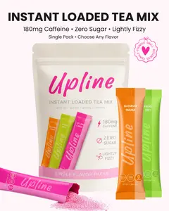 Upline Instant Loaded Tea Mix - Single Pack Multi Flavor, High Caffeine Content, Low Calorie, Low Carb, Sugar-Free, Aspartame-Free, Lightly Carbonated