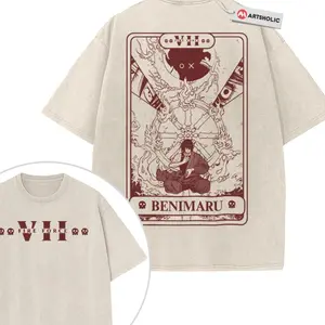 Benimaru Shinmon Shirt, Fire Force Shirt, Anime Shirt, Vintage T-Shirt 2-Sided, Unisex Anime Manga Shirt Womenswear Menswear Top Streetwear Cotton comfort 4