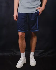 Brooklyn Cloth Originals Paneled Basketball Shorts, Sturdy Nylon Athletic Shorts with Paneled Sides, Elastic Waist and Long Drawstrings, Pumice Stone, Small to Large