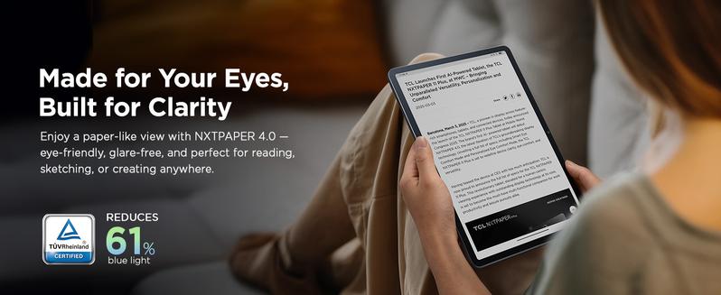 Bellona TCL NXTPAPER 11 Plus Android Tablet | 11.5" 120Hz 2.2K Drawing Pad w/ Stylus, NXTPAPER 4.0, AI Tools, 8+8GB RAM, 256GB Storage, 8000mAh (Onyx Black)