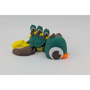 Waddle into whimsy with this duck-inspired Turtle Flexi Figurine
