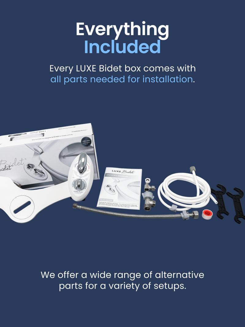 LUXE Bidet NEO 320 - Warm Water, Rear and Feminine Wash, Self-Cleaning, Non-Electric Bidet Attachment for Toilet Seat, Lever Control