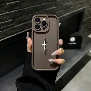 Dual Cross Faith Phone Case Compatible with iPhone 17 Pro Max Phone Case 17 Air 16 E 15 Plus 14 13 12 11 X XS, Samsung Galaxy S26 Ultra S22 S23 FE S24 Plus S25 ULTRA FE Plus A54 53 52 36 35 34 33 Note 20 Ultra Series