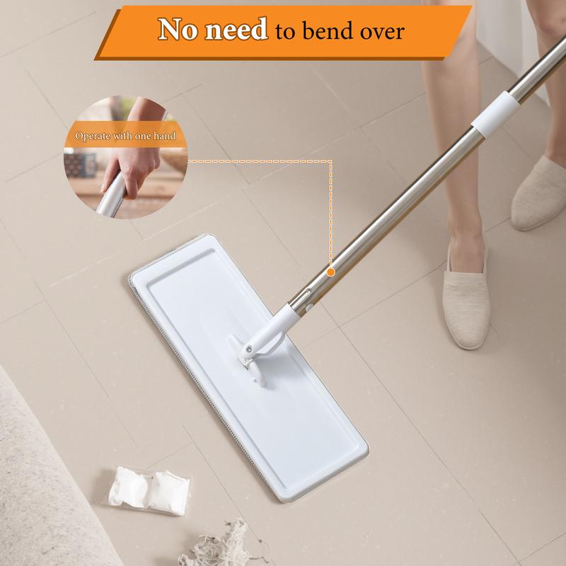 Bepatio 1pc Hand Wash Flat Mop, Easy Elution Separation, Easy Whole House Cleaning, Magic Home Cleaning 360° Spin Mop with Bucket Set, Plastic Material, No Electricity Required