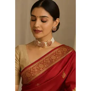 Kundan Choker Set Red