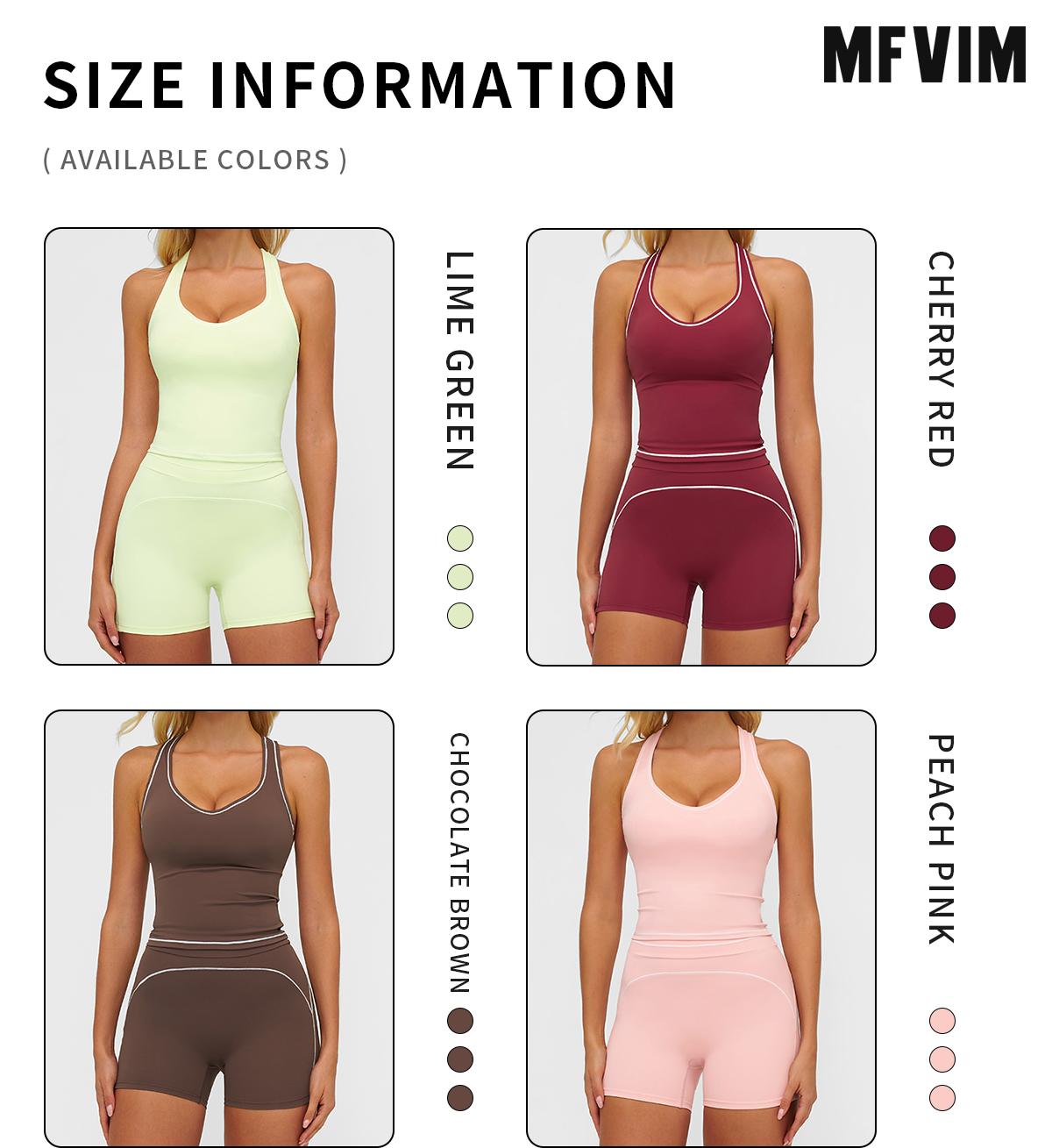 MFVIM Women's Solid Crop Sports Bra & High Waist Gym Shorts Tracksuit Set, High Stretch Casual Breathable Comfortable Quick Drying Spaghetti Strap Backless Sports Bra & Drawstring Waist Skinny Shorts for Yoga Gym Workout, Ladies Sportswear for All Seasons