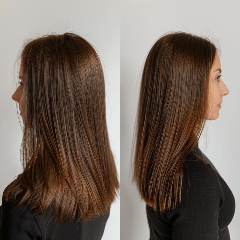 WearNGO 14 Inch Straight Clip in Hair Extensions 4 Pcs Set, 135g Super Thick Synthetic Hairpieces with Lace Weft, Double Weft Heat Resistant Natural Hair for Women (Multiple Colors)