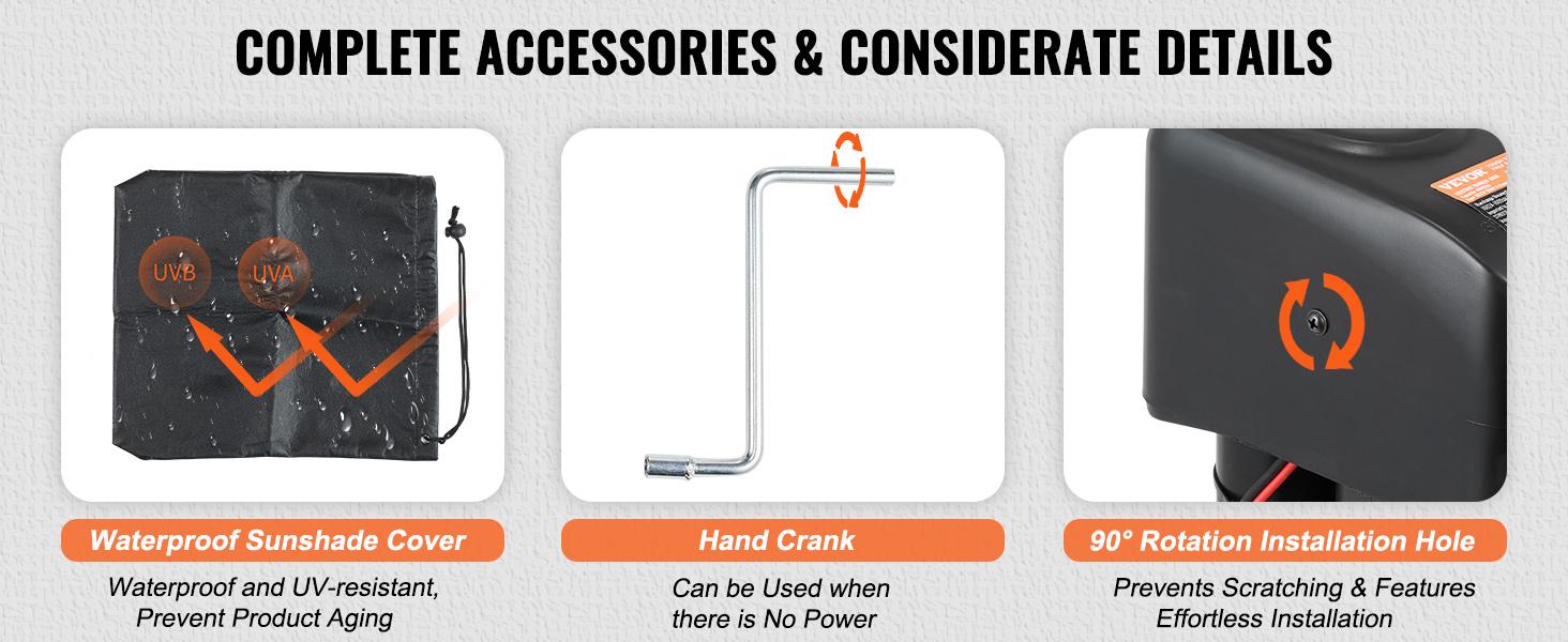 VEVOR Electric Trailer Jack, Power Tongue Jack, Two Version, 9.84"-33.85" Electric Tongue Jack with Waterproof Cover for Lifting RV Trailer, Horse Trailer, Utility Trailer, Yacht Trailer