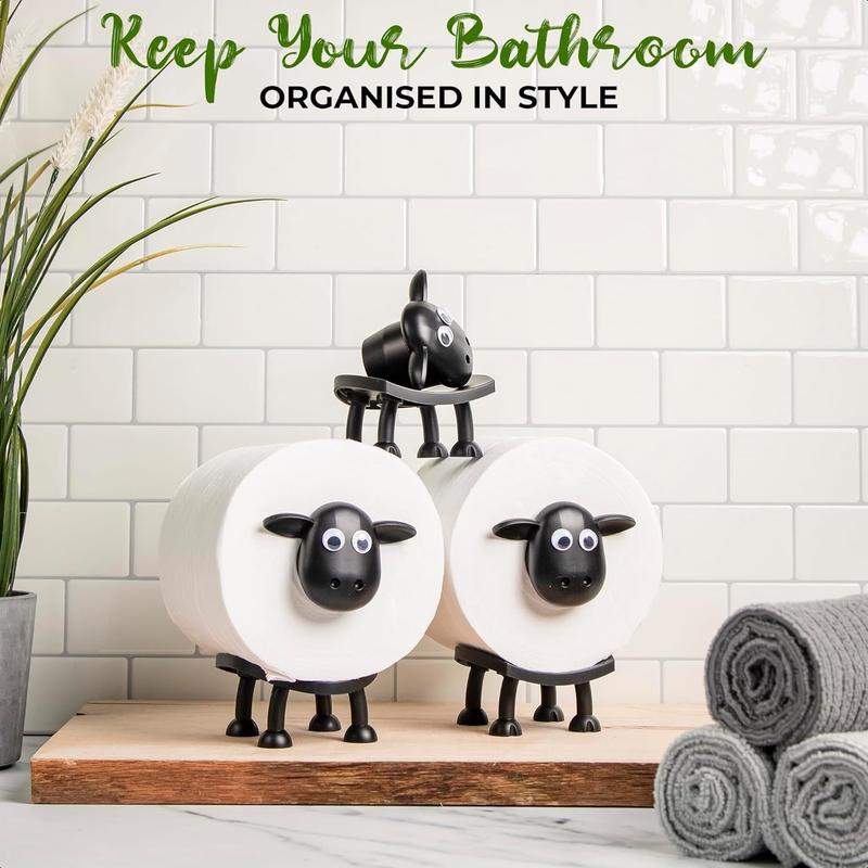 2026 Viral Funny Sheep Tissue Holder 3PCS Set – Cute 3D Printed Toilet Paper & Kitchen Roll Holder, Quirky Home Decor, Must-Have Household Essentials