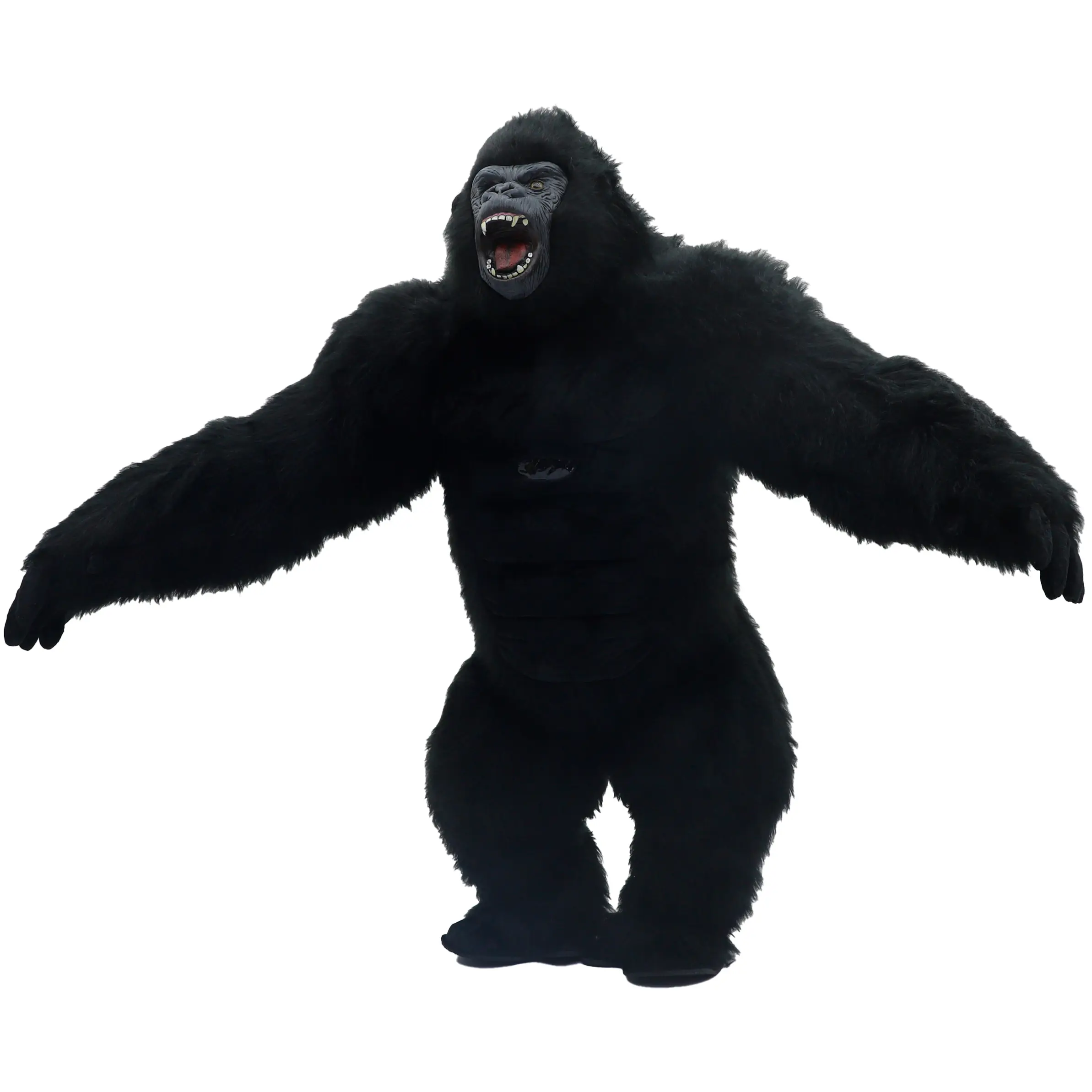 Adult Oversized Inflatable Gorilla Mascot Costume - 9.8ft Fur Look, Full-Body Design, 12V Fan for Puffing, Shoe Covers, Prank-Ready, Built for Chaos, Halloween/Christmas Any Event Festive Party Supply Accessory, Clothes, 1X Ultra-Soft Fluffy Gorilla Costu