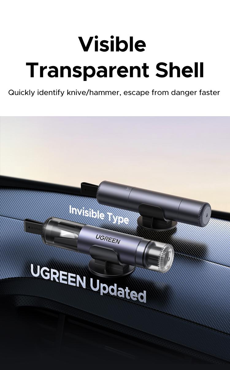 UGREEN 2-in-1 Car Window Breaker & Seatbelt Cutter,Upgraded Safe Hammer Glass Breaker Under Water, Car Hammer Seatbelt Cutter Window Breaker Emergency Escape Tool, Glass Breaker for New Cars– Must For Car-Emergency Escape Tool, TikTokShopHolidayHaul