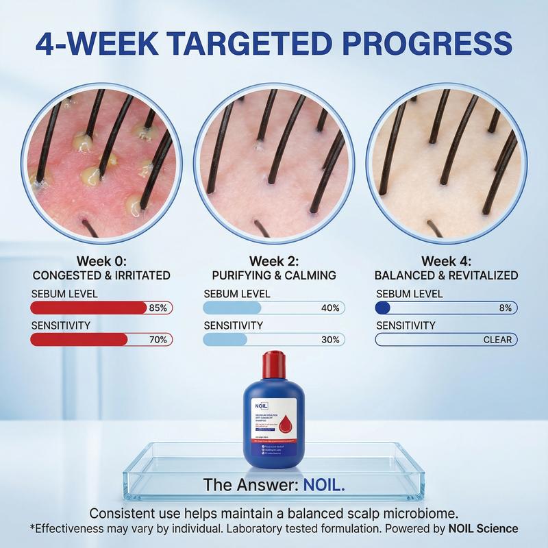 【Buy 2 Get 1 Free 】NOIL Selenium Disulfide Shampoo | Oil Control, Refreshing Anti-Dandruff & Anti-Itch | 300ML x 3 Bottles  Free Shipping