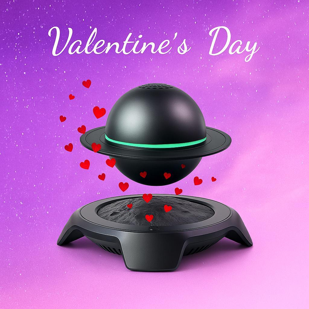 Saturn Levitating Bluetooth Speaker – Magnetic Floating Planet Speaker with 360° Rotation, Dual-Frequency Hi-Fi Sound, Wired Power & Bluetooth 5.0 Audio