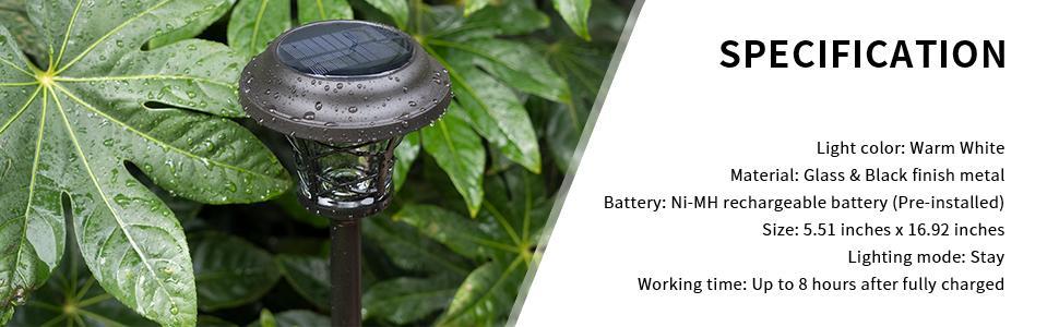SOLPEX 6-Pack Solar Pathway Lights, Solar Powered Outdoor Lights, High Lumen Outdoor Solar Lights, Metal & Glass Garden Lights Waterproof for Patio, Yard Lawn and Garden (Warm White) SOLPEX 6-Pack Solar Pathway Lights, Solar Powered Outdoor Lights, High Lumen Outdoor Solar Lights, Metal & Glass Garden Lights Waterproof for Patio, Yard Lawn and Garden (Warm White)