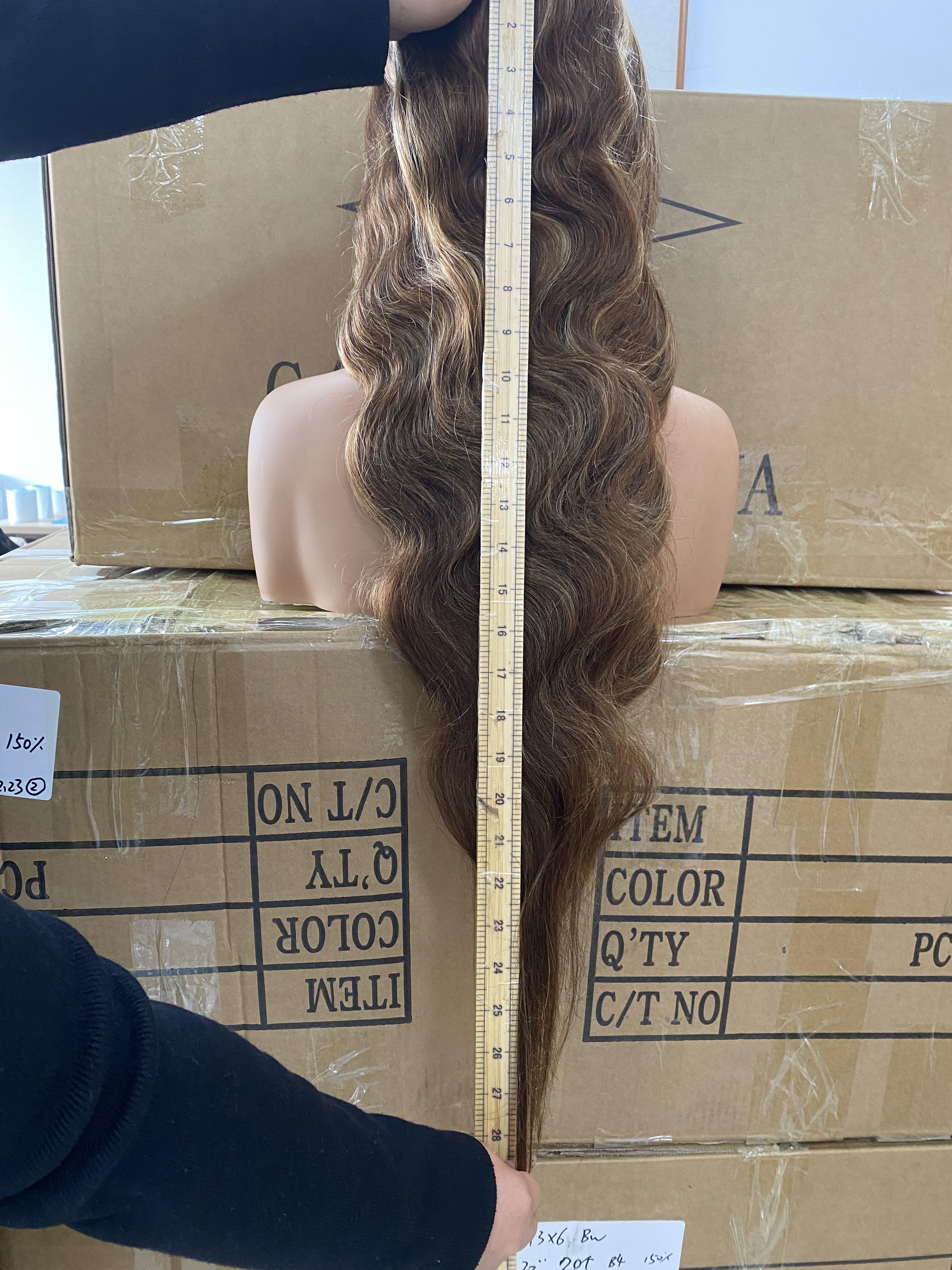 BABOSHOW P4/27 Highlight 180% Density Body Wave Lace Front Wig Human Hair 13x6 HD Transparent Lace Front Wigs Pre Plucked Straight Wig 4# Light Brown Colored Wig Human Hair Wigs Pre Cut 99J Burgundy For Women Can be Dyed & Restyle
