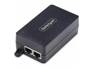 StarTech.com 1-Port Gigabit PoE+ Injector, 10M/100M/1G Ethernet, PoE/PoE+ (802.3af/802.3at), 30W Power Budget, Wall Mountable, Unmanaged - AF211C-POE-INJECTOR