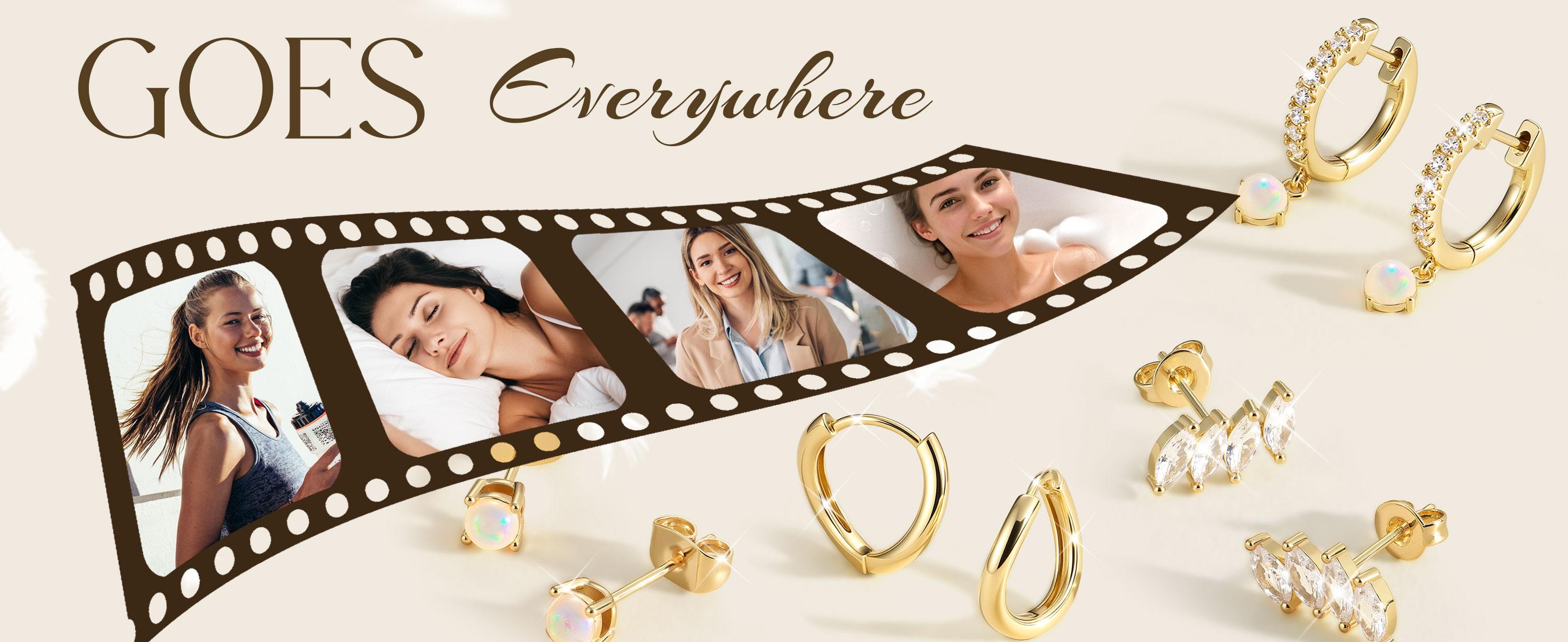 ORAZIO Hypoallergenic 14K Gold Plated Surgical Steel Gold Hoop Earrings with CZ Pearl Opal Dangle Huggie Set for Cartilage Stacks 20G Piercing ORAZIO Hypoallergenic 14K Gold Plated Surgical Steel Gold Hoop Earrings with CZ Pearl Opal Dangle Huggie Set for Cartilage Stacks 20G Piercing